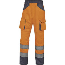 Reflexní pracovní kalhoty MACH2 HV oranžové 3XL